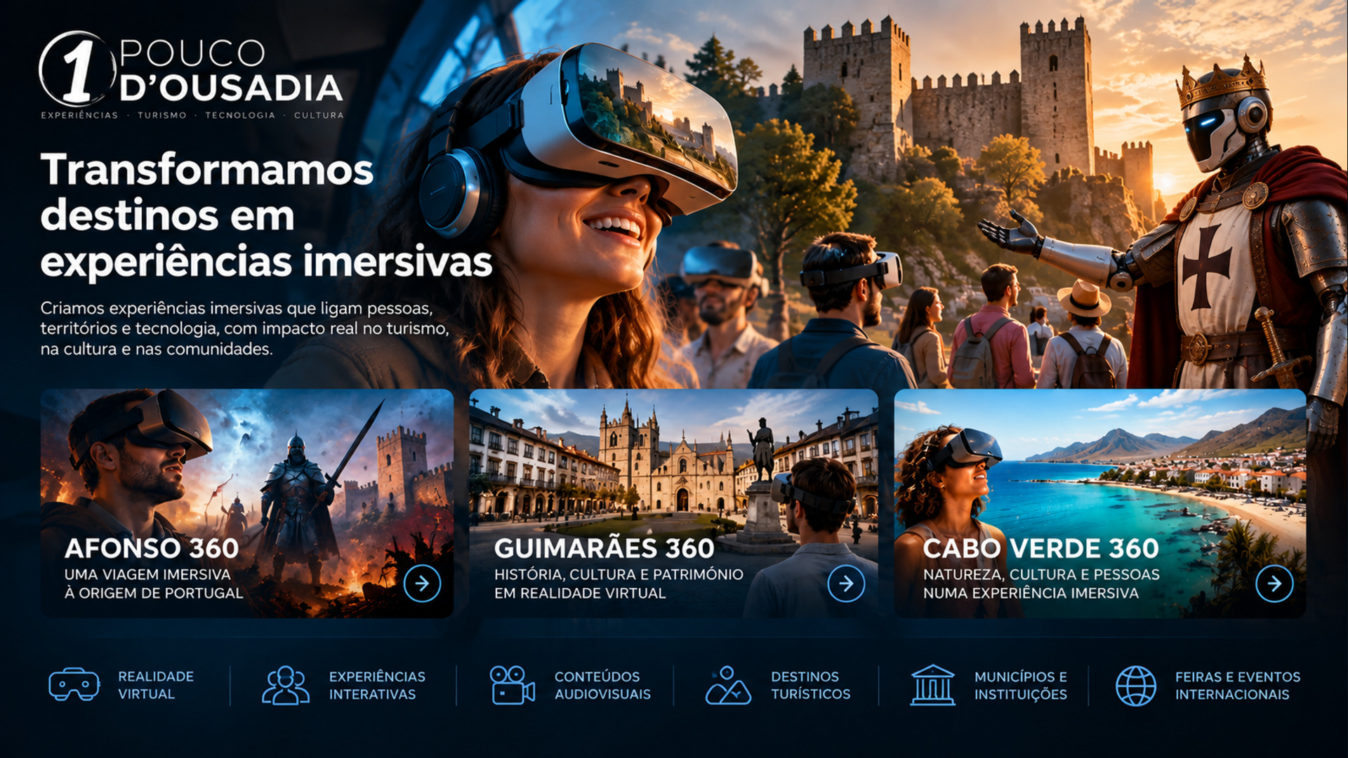 Experiência imersiva com realidade virtual, património e tecnologia
